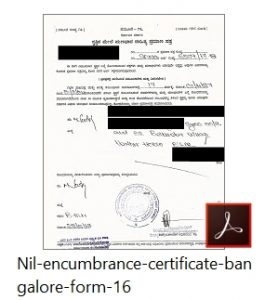 Encumbrance Certificate in Bangalore