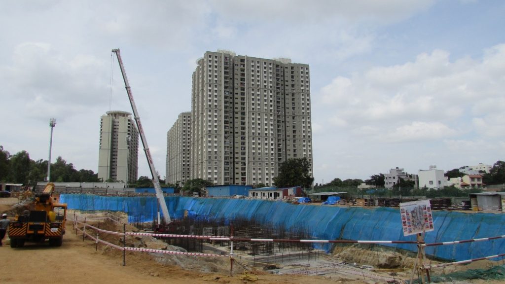 Construction site of Sobha Forest Edge with the complete view of Sobha Forest View